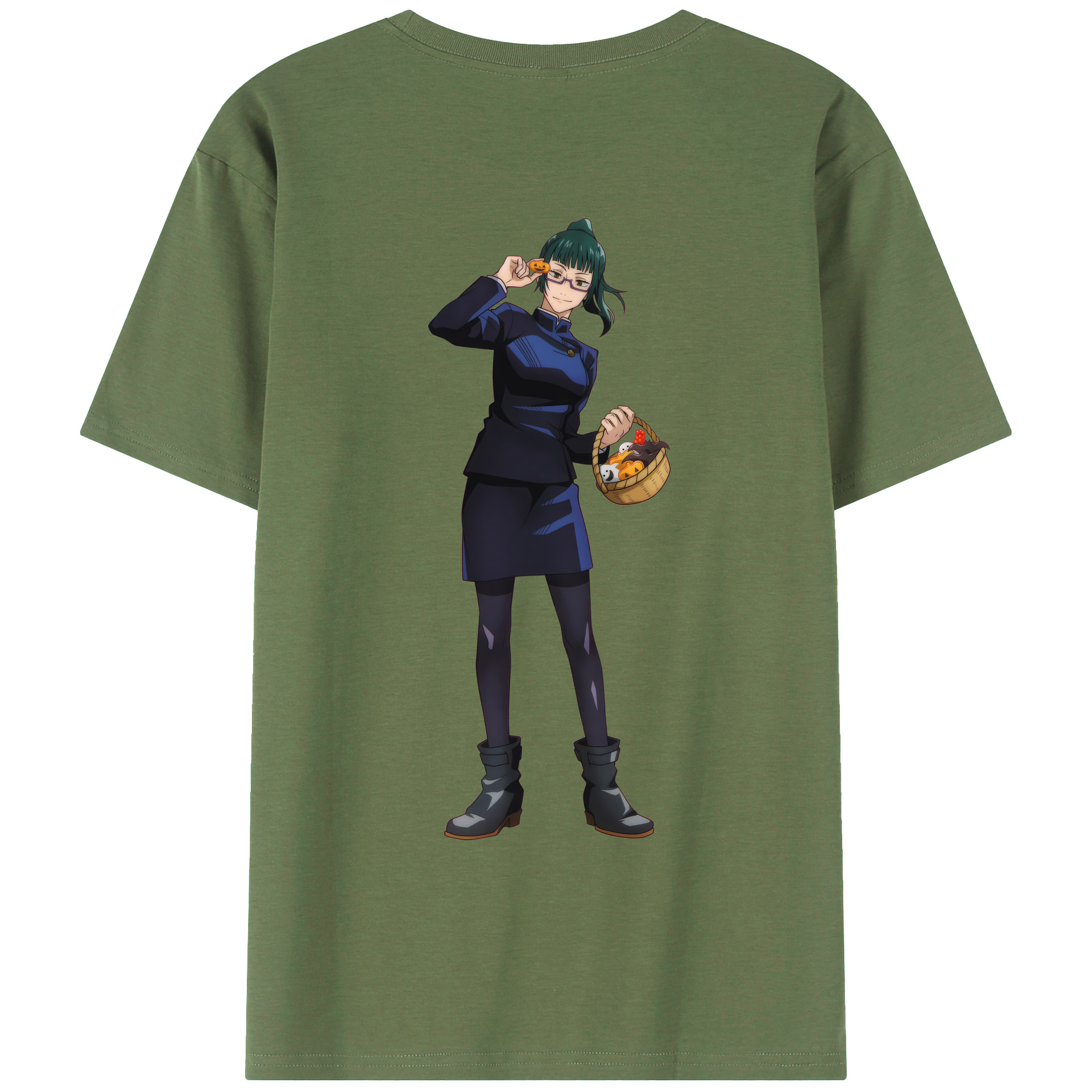 （画像用） 呪術廻戦 Jujutsu Kaisen 綿100％ メンズ半袖Tシャツ（バックプリント） 通気性
